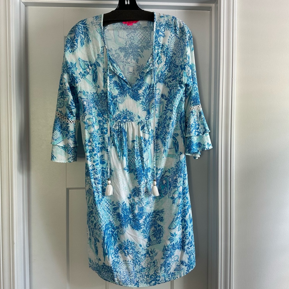 Lilly Pulitzer Toile Print Dress Size Small